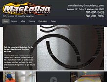 Tablet Screenshot of maclellanmetalfinishing.com